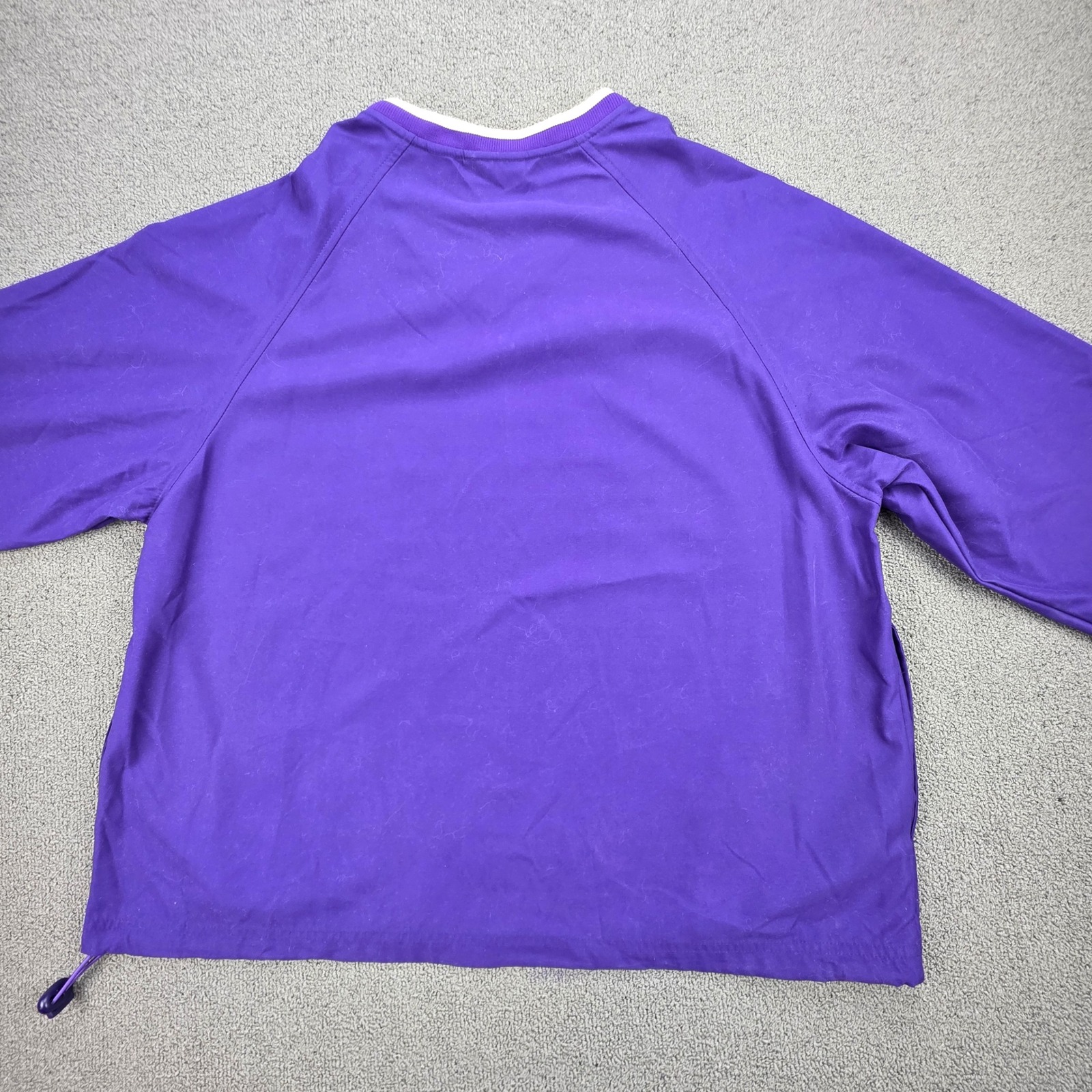 Ashworth V-Neck Windbreaker Pullover Womens Purple Sporty Golf Jacket Size M